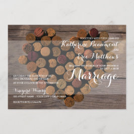 Rustikale Wine Cork Hochzeit Einladung