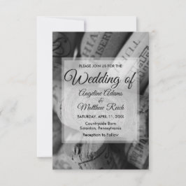 Rustikale Wine Cork Hochzeit Einladung