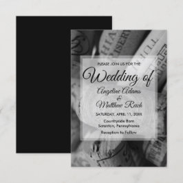 Rustikale Wine Cork Hochzeit Einladung