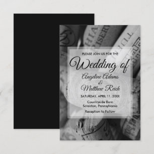 Rustikale Wine Cork Hochzeit Einladung