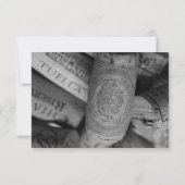 Rustikale Wine Cork Hochzeit Einladung (Rückseite)