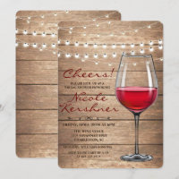 Rustikale Wine String Lights Bridal Dusche Einladu