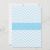 Rustikale Winter Baby Dusche Blue Snowflake Einladung (Rückseite)