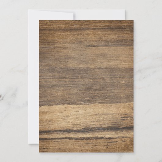 Rustikale Winter Baby Dusche Einladung (Rückseite)