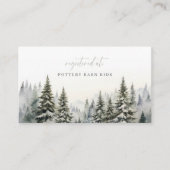 Rustikale Winter Baby Registrierungskarte Begleitkarte (Vorderseite)
