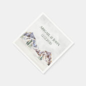 Rustikale Winter-Bergwald-Hochzeitsserviette Serviette (Ecke)