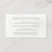 Rustikale Winter Berries Pine Cone Grüne Hochzeit Begleitkarte (Rückseite)