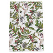 Rustikale Winter Berries Weihnachten Mittlere Geschenktüte (Rückseite)