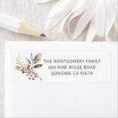 Rustikale Winter Berries Weihnachtsfeier Rücksende (Insitu)