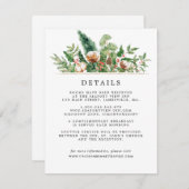 Rustikale Winter Botanische Hochzeitskarte Begleitkarte (Vorne/Hinten)