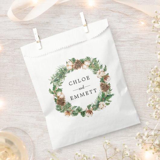 Rustikale Winter-Botanische Kleider-Hochzeit Geschenktütchen (Ausgeschnitten)