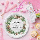 Rustikale Winter-Botanische Kleider-Hochzeit Pappteller (Party)