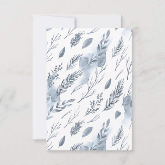 Rustikale Winter-Brautdusche einladen Einladung (Rückseite)