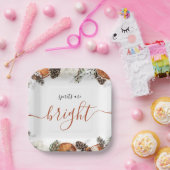 Rustikale Winter Citrus & Pine Feiertag Pappteller (Party)