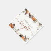 Rustikale Winter Citrus & Pine Feiertag Serviette (Ecke)