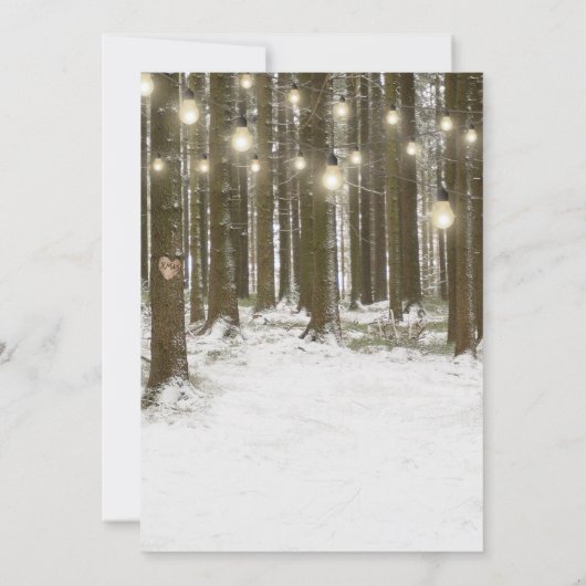 Rustikale Winter Corporate Weihnachtsfeier Einladung (Rückseite)