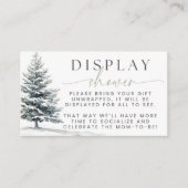 Rustikale Winter Display Dusch Einsteckkarte Begleitkarte (Vorderseite)