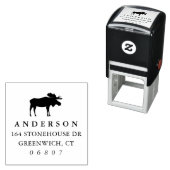 Rustikale Winter Elche Rücksendeadresse Permastempel (Beispiel)