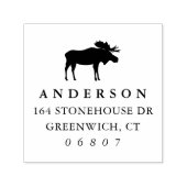 Rustikale Winter Elche Rücksendeadresse Permastempel (Design)