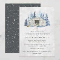 Rustikale Winter Evergreen Barn Wedding