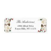 Rustikale Winter floral Berry Rücksendeadresse (Vorne)