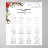 Rustikale Winter floral | Hochzeitstisch Poster (Vorne)