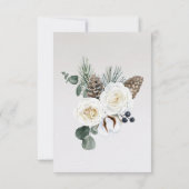 Rustikale Winter floral RSVP Karte (Rückseite)