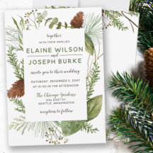Rustikale Winter Foliage Pine Wedding