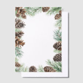 Rustikale Winter Foliage Pine Wedding Pergament Einladungen (Versetzt)