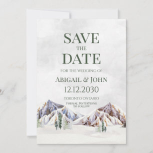 Rustikale Winter-Hochzeit im Gebirge - Save-the-Da Save The Date