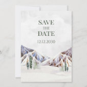 Rustikale Winter-Hochzeit im Gebirge - Save-the-Da Save The Date (Rückseite)