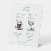 Rustikale Winter-Hochzeit - Signature Drinks ID104 Sockelschild (Vorderseite)