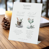 Rustikale Winter-Hochzeit - Signature Drinks ID104 Sockelschild