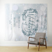 Rustikale Winter-Hochzeit Wandteppich (Beispiel (Horizontal))