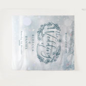 Rustikale Winter-Hochzeit Wandteppich (Vorderseite (Horizontal))