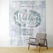 Rustikale Winter-Hochzeit Wandteppich (Beispiel)