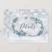 Rustikale Winter-Hochzeitskarte Einladung (Vorne/Hinten)