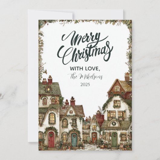 Rustikale Winter-Hütte Weihnachten (Vorderseite)