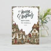 Rustikale Winter-Hütte Weihnachten (Stehend Vorderseite)