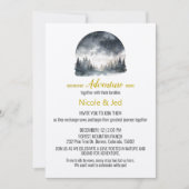 Rustikale Winter Kraft Pine Trees Outdoor Wedding Einladung (Vorderseite)