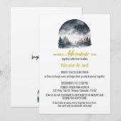 Rustikale Winter Kraft Pine Trees Outdoor Wedding Einladung (Vorne/Hinten)