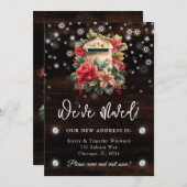 Rustikale Winter Mailbox Wir haben neue Zuhause ve Ankündigung (Vorne/Hinten)