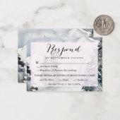 Rustikale Winter Mountain Wedding Response Card Mitteilungskarte (Vorderseite/Rückseite Beispiel)