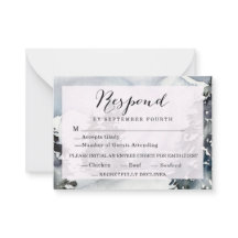 Rustikale Winter Mountain Wedding Response Card