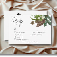 Rustikale Winter Natur & Pine Dinner
