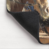 Rustikale Winter-Pferdemausunterlage Mousepad (Ecke)
