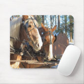 Rustikale Winter-Pferdemausunterlage Mousepad (Mit Mouse)