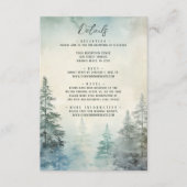 Rustikale Winter Pine Forest Walland Hochzeiten De Begleitkarte (Vorderseite)