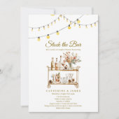 Rustikale Winter-Saitenleuchten aus Holz beleuchte Einladung (Vorderseite)