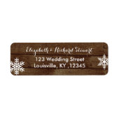 Rustikale Winter Wedding Barn Wood Schneeflocken (Vorne)